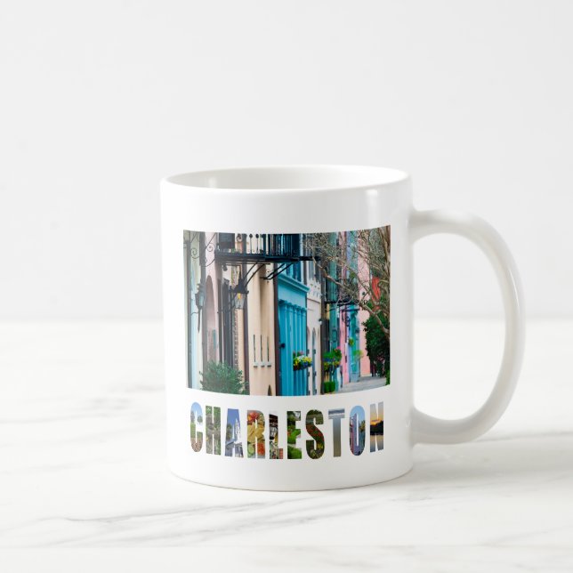 Charleston South Carolina Rainbow Row Houses Kaffemugg (Höger)