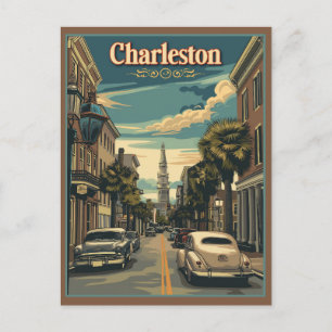 Charleston, South Carolina Retro Vykort