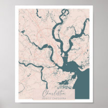 Charleston South Carolina Rosa och Blue Cute