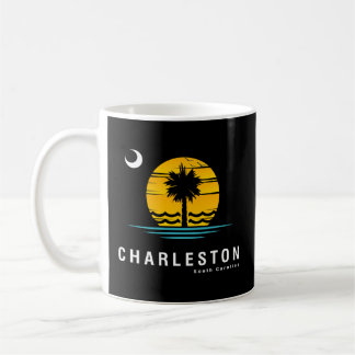 Charleston South Carolina Sc Palmetto Måne Sunset Kaffemugg