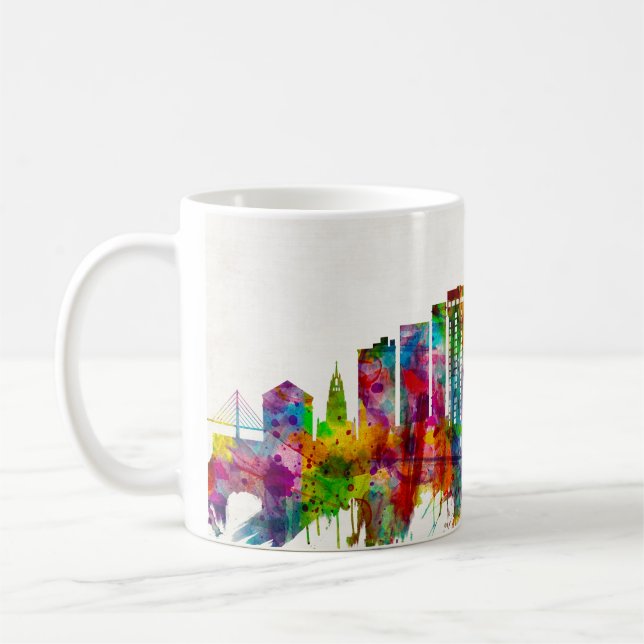 Charleston South Carolina Skyline Kaffemugg (Vänster)