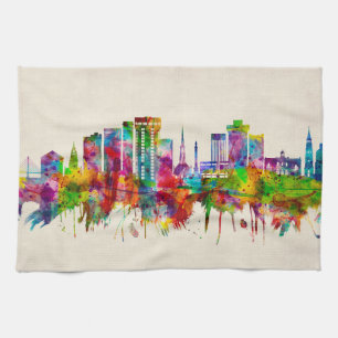 Charleston South Carolina Skyline Kökshandduk