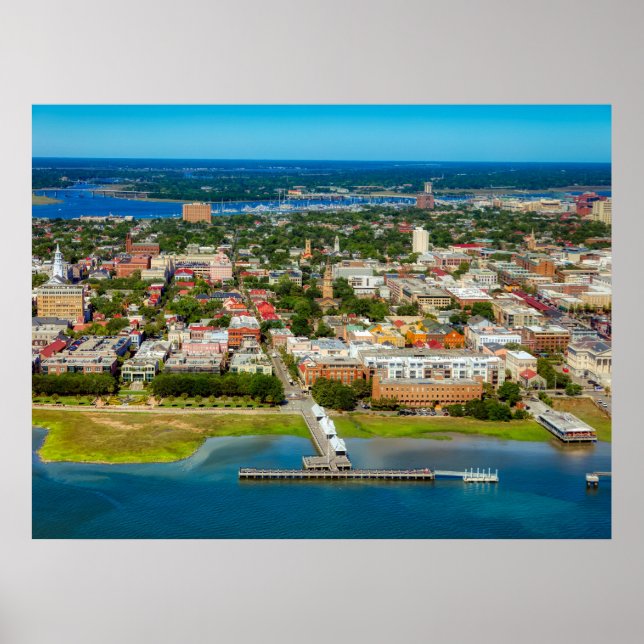 Charleston, South Carolina Skyline Poster (Framsidan)
