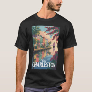 Charleston South Carolina Strandillustration T Shirt