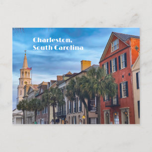 Charleston South Carolina Street Architecture Vykort