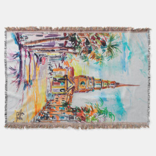 Charleston South Carolina Throw Blanket Filt