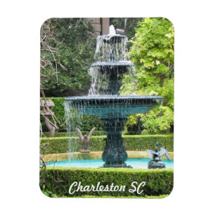 Charleston South Carolina trädgårds- fontänmagn Magnet