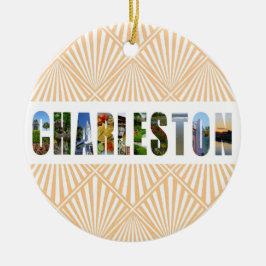 Charleston South Carolina Travel Foton jul Julgransprydnad Keramik