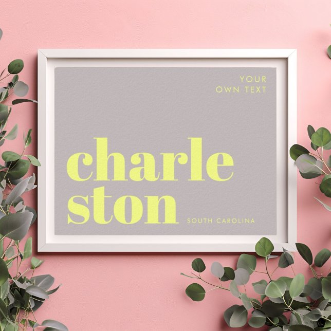 Charleston South Carolina typografi Poster (Skapare uppladdad)