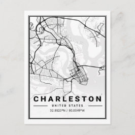 Charleston South Carolina USA Travel City Karta Vykort
