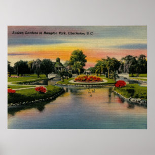 Charleston South Carolina, vintage Poster