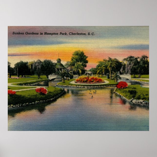 Charleston, South Carolina, Vintage Poster (Framsidan)