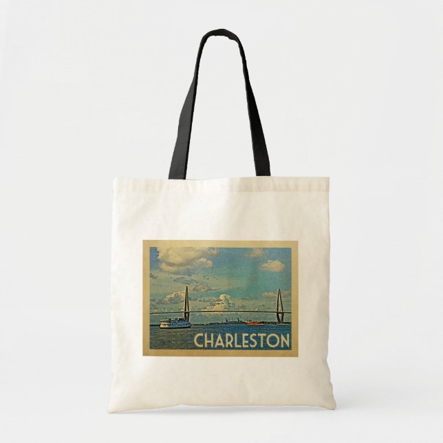 Charleston South Carolina vintage resor Tygkasse (Framsidan)