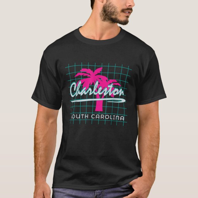 Charleston South Carolina Vintage SC T Shirt (Framsida)