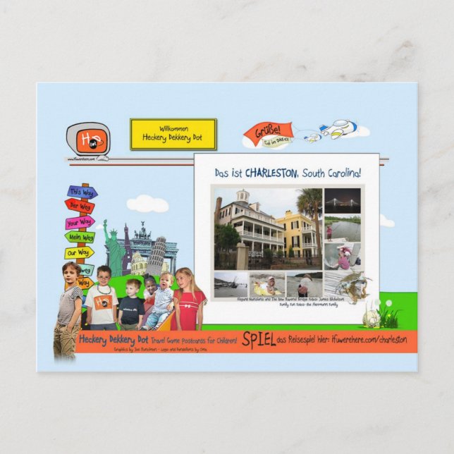 Charleston, South Carolina Vykort (Framsida)