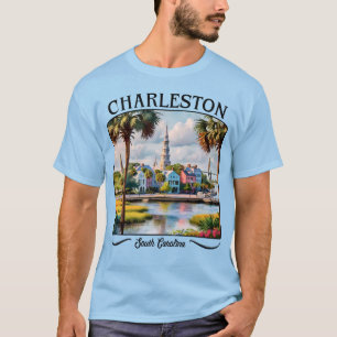Charleston South Carolina Watercolor T Shirt