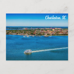 Charleston South Carolina Waterfront City Skyline Vykort