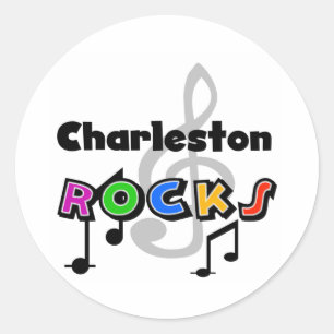 Charleston Sten Runt Klistermärke