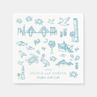Charleston Toile i blå näsduk