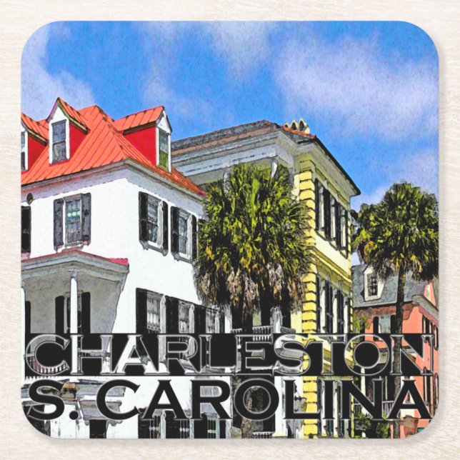 Charleston Underlägg Papper Kvadrat (Framsidan)