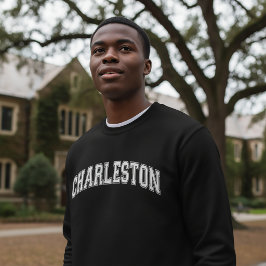 CHARLESTON Universitetstilvant Tröja College Lång Ärmad Tröja