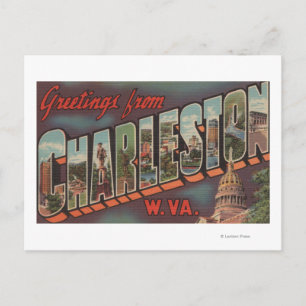 Charleston, Väster Virginia - Large Brev Scenes Vykort