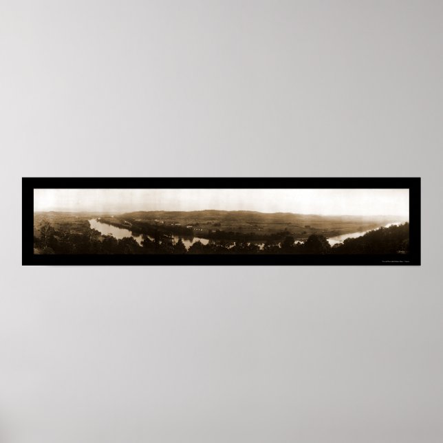 Charleston Väster Virginia River View Photo 1913 Poster (Framsidan)