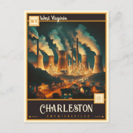 Charleston, Väster Virginia | VINTAGE Vykort