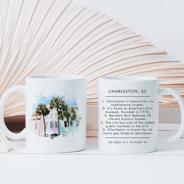 Charleston Watercolor Roligt Facts New Home Kaffemugg (Skapare uppladdad)
