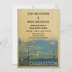 Charleston Wedding-inbjudan, Vintage i mitten av å Inbjudningar