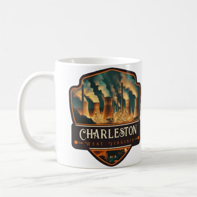 Charleston, West Virginia | Antik Kaffemugg (Vänster)