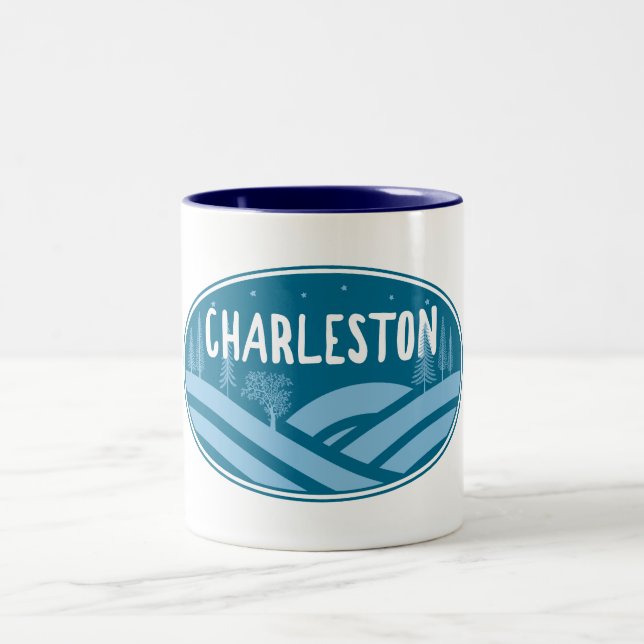 Charleston West Virginia Utomhus Två-Tonad Mugg (Center)