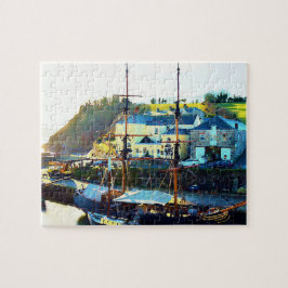 Charlestown hamn Cornwall England Pussel