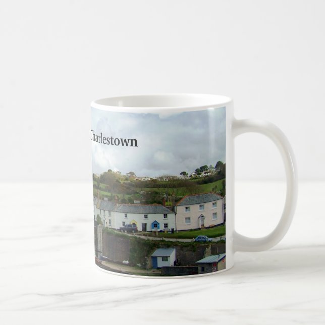 Charlestown Harbor Cornwall UK Poldark Location Kaffemugg (Höger)