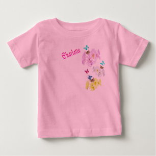 Charlette Namn Med Katter Och Blommor, T Shirt