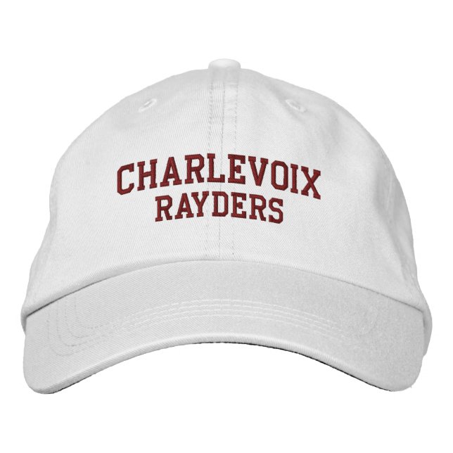 Charlevoix High School Embroired Baseball Hat Broderad Keps (Framsida)