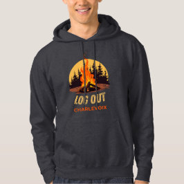 Charlevoix Michigan Lägger eld på lägereld Hoodie