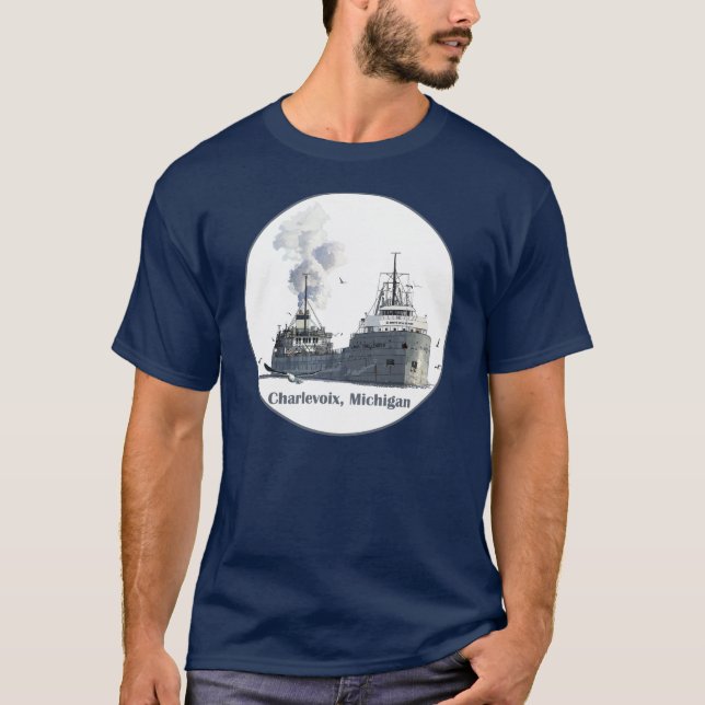 Charlevoix Michigan Tee Shirt (Framsida)