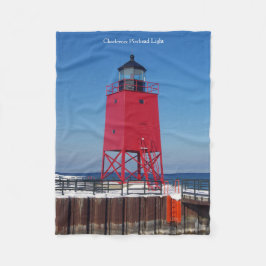 Charlevoix Pierhead Light fleece filt