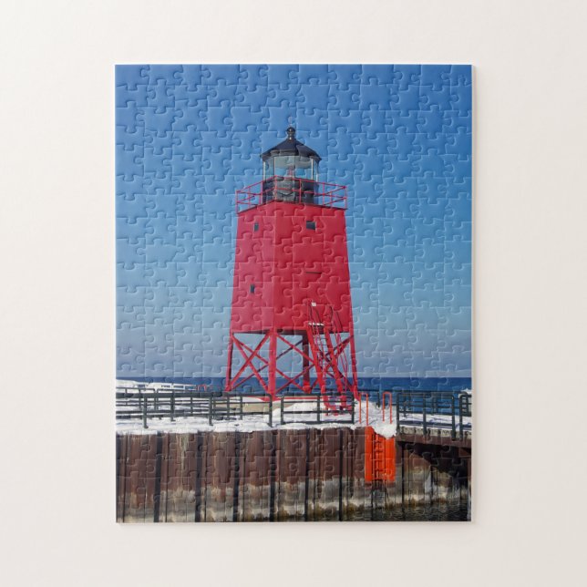 Charlevoix Pierhead Light jigszle puzzle Pussel (Vertikal)