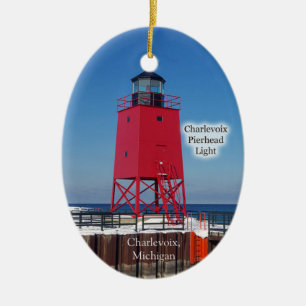 Charlevoix Pierhead tänder prydnaden Julgransprydnad Keramik