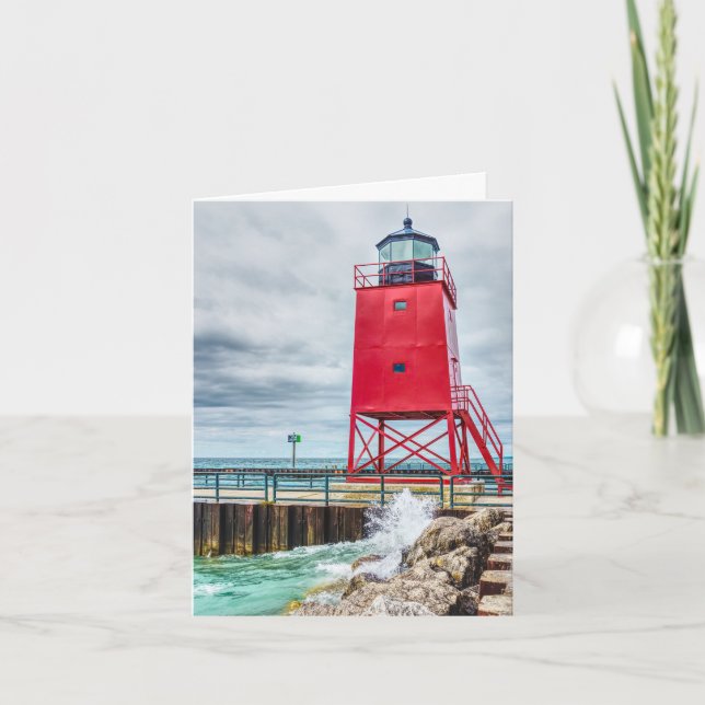 Charlevoix South Pierhead Lightouse Kort (Framsida)
