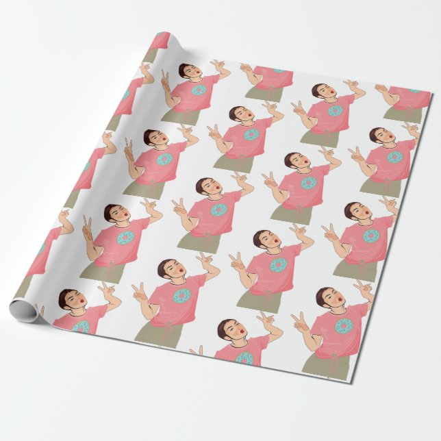 Charli Damelio TikTok White Presentpapper (Utrullad)