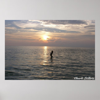 Charli på Beach Poster