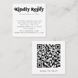 CHARLI Retro Groovy 70:s QR OSA Square Card Fyrkantigt Visitkort