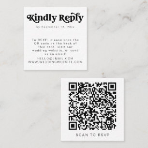 CHARLI Retro Groovy 70:s QR OSA Square Card Fyrkantigt Visitkort