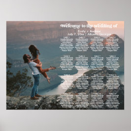 CHARLI Retro Photo Seating Chart-mall Poster