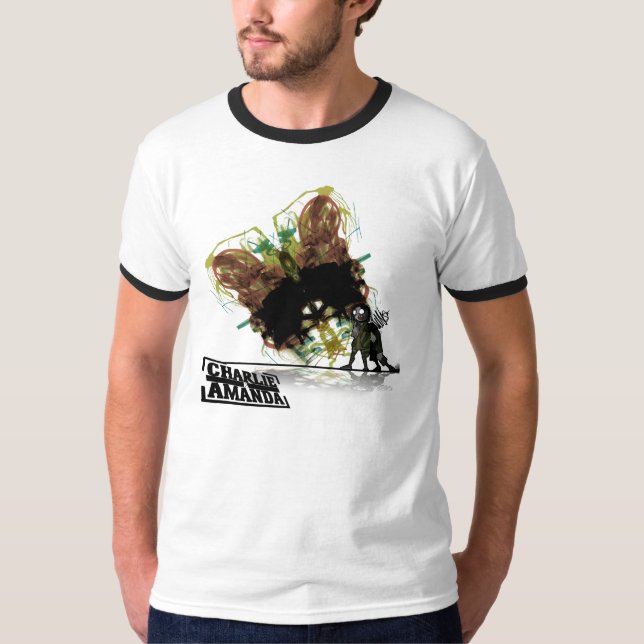 Charlie & Amanda fjärilsRinger Tee Shirt (Framsida)