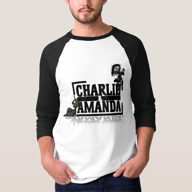 Charlie & Amanda logotypRaglan T Shirt (Framsida)