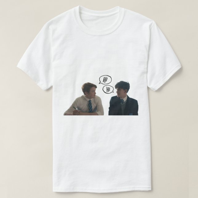 Charlie and Nick _quot_hi_quot_ Heartstopper   T Shirt (Design framsida)